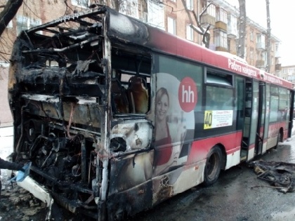 В Перми горел автобус № 40 