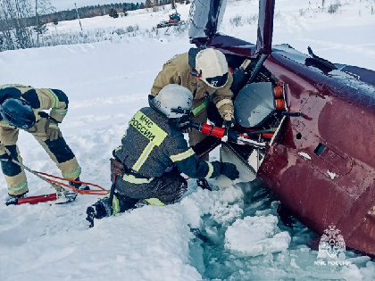 В Пермском крае разбился частный вертолёт: погибли два человека