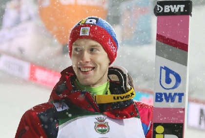 Летающий лыжник Евгений Климов – второй на этапе Кубка мира в Германии