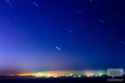 Над Прикамьем пролетел яркий метеор