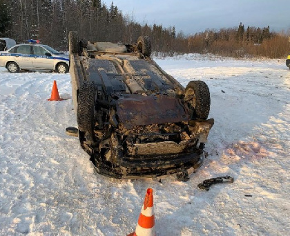 В Перми перевернулась Volkswagen Polo