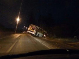 В Пермском районе в кювет съехал автобус из Екатеринбурга