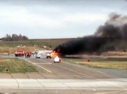 В Перми при взлете загорелся истребитель МиГ-31