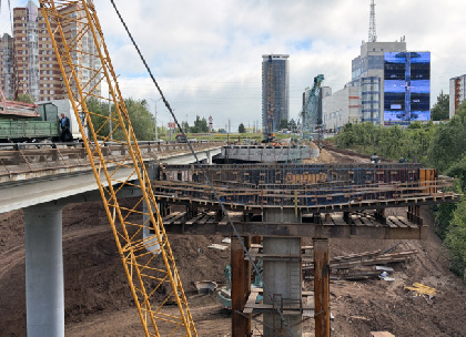 Готовность второго моста через Егошиху в Перми достигла 44%