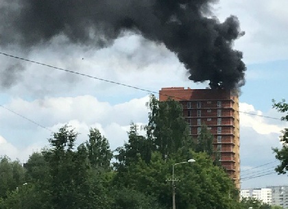 В строящемся доме на Ким, 16 случился пожар