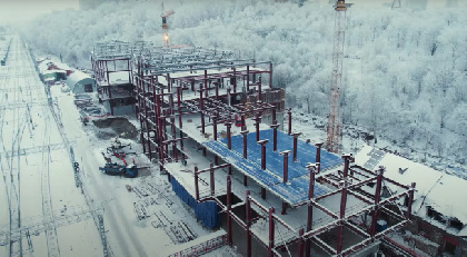 Стройка каркаса нового здания Пермской галереи достигла четвертого этажа и кровли