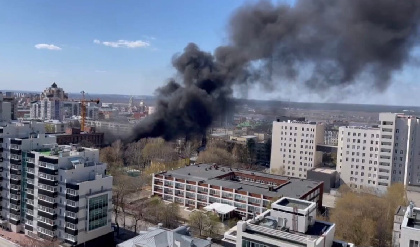 На стройплощадке авиатехникума в Перми произошел пожар
