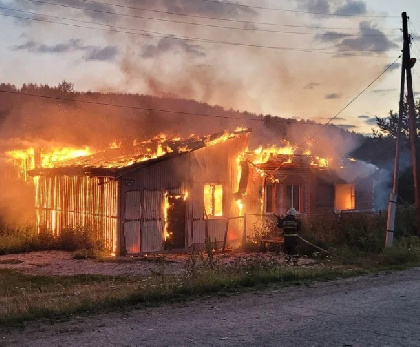 В Кунгуре сгорел частный дом