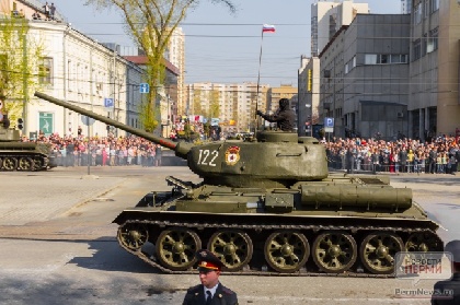 В Перми 9 мая по улицам города проедет боевой танк Т-34 